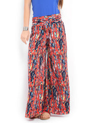 Mirage Women Red Printed Palazzo Trousers