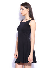 Miss Chase Black Whole Wide Whirl Skater Dress