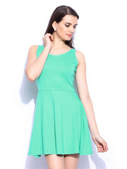 Miss Chase Green  Whirl Wide Skater Dress