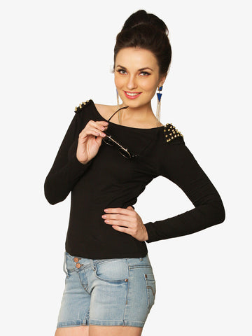 Miss Chase Women Black Top