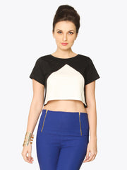 Miss Chase Women Black Crop Top