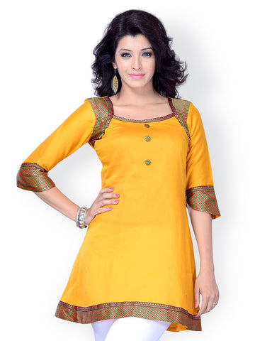 Miss and Mrs Women Yellow Kurta