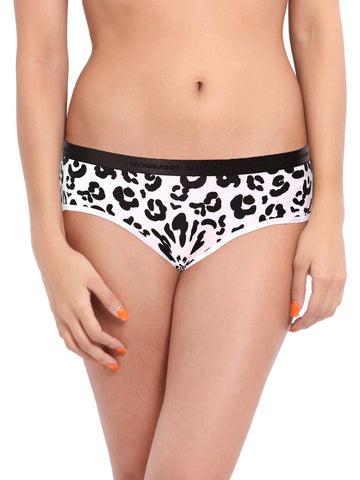 Mosmann Australia Women White &amp; Black Printed Bikini Briefs WCB3020