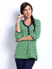 My Addiction Women Green Printed Top