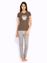 N Line by Valentine Women Brown Lounge Set NL-L-358