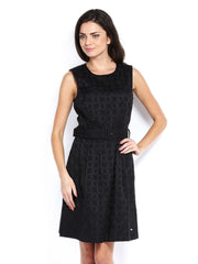 Nautica Black Jacquard Tailored Dress