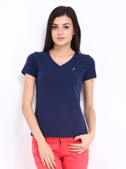 Nautica Women Navy T-shirt