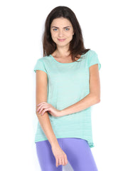 Nike Sea Green Dri-fit Breeze Ss Top   Running  Tshirts