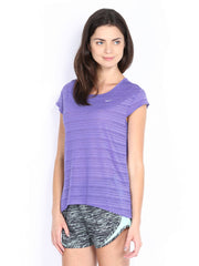 Nike Purple Dri-fit Breeze Ss Top   Running  Tshirts