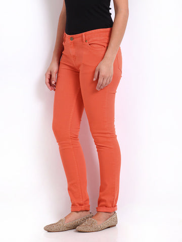 Nineteen Women Orange Relaxed Fit Jeans
