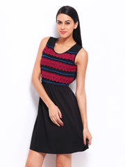 Noi Black Lace Fit &amp; Flare Dress