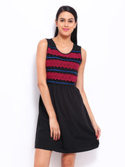 Noi Black Lace Fit &amp; Flare Dress