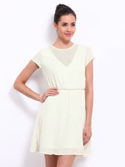 ONLY Off-White Fit &amp; Flare Dress