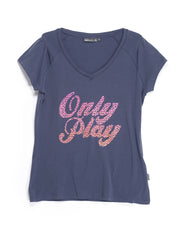 ONLY Women Blue Play Printed T-shirt