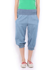 ONLY Women Blue Summerlove Smock Capris