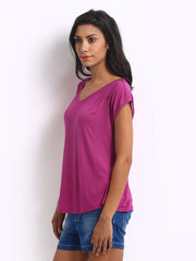 ONLY Women Fuchsia Pink Frida Top