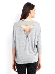 ONLY Women Grey Melange Top