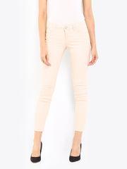 ONLY Women Peach Coloured Skinny Fit Trousers