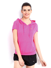 ONLY Women Pink Hooded Sweatshirt