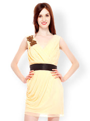 OZEL Nude Tailored Dress