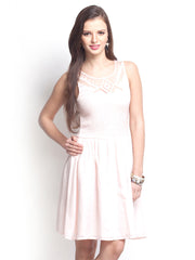 Oxolloxo Light Pink Fit &amp; Flare Dress