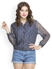 Oxolloxo Women Navy Jacket