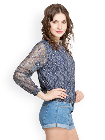 Oxolloxo Women Navy Jacket