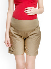 Oxolloxo Brown Maternity Shorts