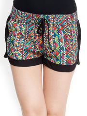 Oxolloxo Women Multicoloured Printed Shorts
