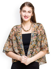 Oxolloxo Multicoloured Floral Print Shrug