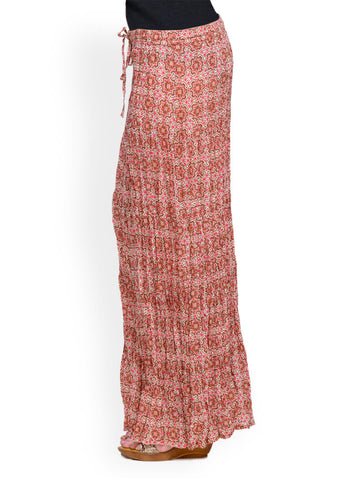 Oxolloxo Brown Printed Maxi Skirt