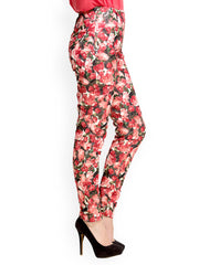 Oxolloxo Women Red Printed Trousers