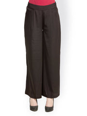 Oxolloxo Women Black Palazzo Trousers