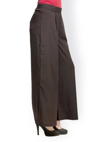 Oxolloxo Women Black Palazzo Trousers