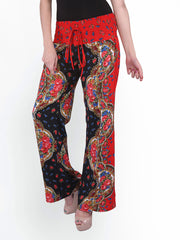 PURYS Women Multicoloured Printed Palazzo Trousers
