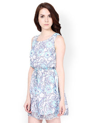 Palette Blue Printed Skater Dress