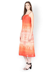 Palette Orange Printed Shift Dress