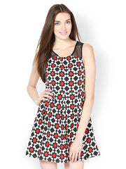 Palette Red &amp; Black A-Line Dress