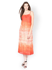 Palette Orange Printed Shift Dress