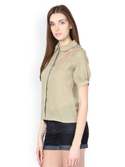 Palette Women Olive Green Shirt