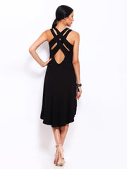 Peacot Black High-Low Dress