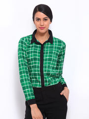 Peacot Women Green Printed Shirt