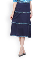 Pehraan Blue Tiered Skirt