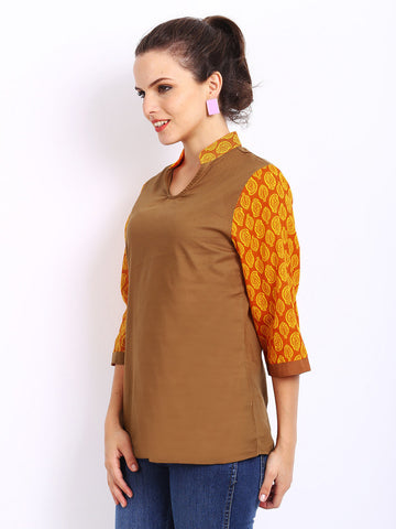 Pehraan Women Brown Tunic