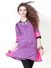 Pehraan Women Purple Printed Kurta