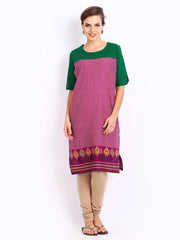 Pehraan Women Pink Printed Kurta