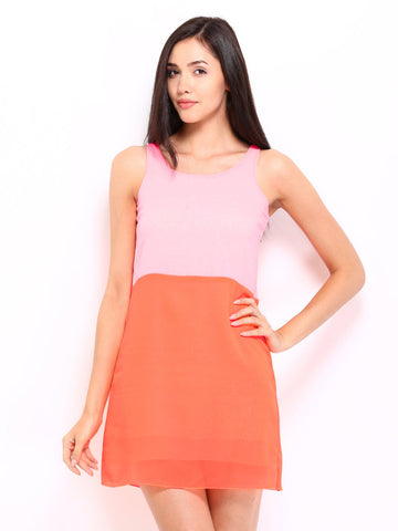 People Off-White &amp; Pink Reversible Shift Dress