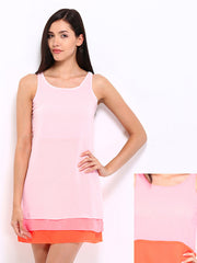 People Off-White &amp; Pink Reversible Shift Dress