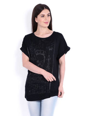 People Women Black Printed Top