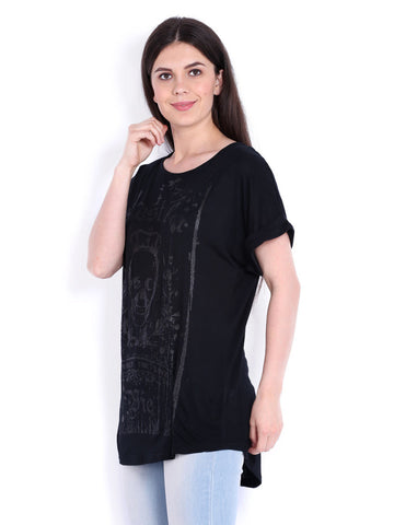 People Women Black Printed Top